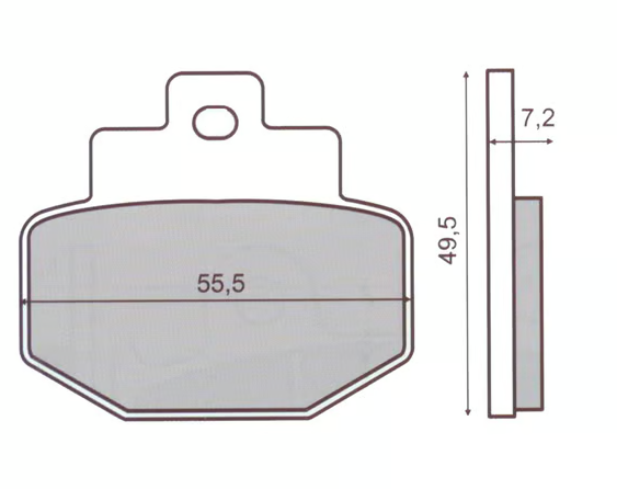 PIAGGIO Fékbetétek S52 hátul