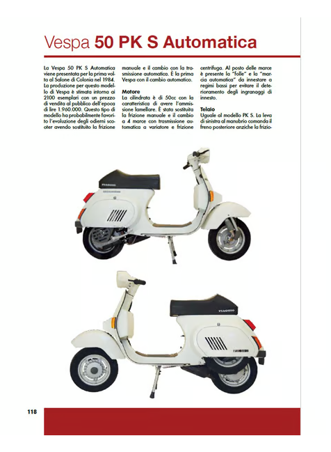 PIAGGIO Kézikönyv "Vespa Tecnica" V50