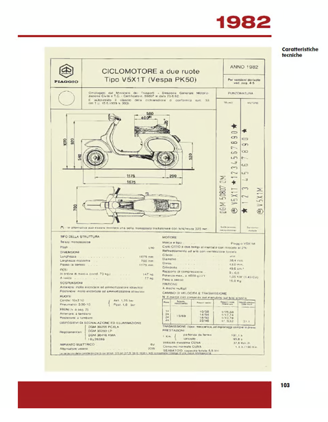 PIAGGIO Kézikönyv "Vespa Tecnica" V50