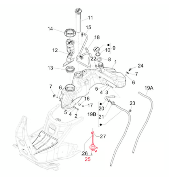 PIAGGIO Benzincsap