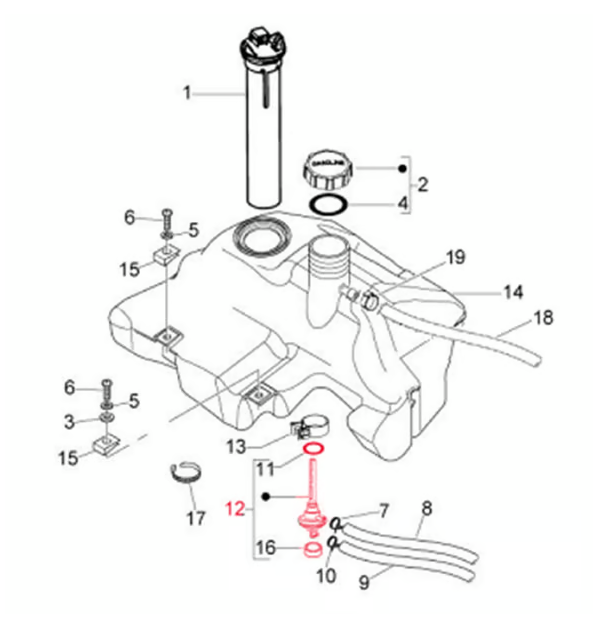 PIAGGIO Benzincsap