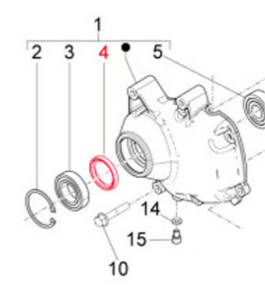 PIAGGIO Olajtömítés kardálytengely/hajtóműfedél 38x50x7 mm