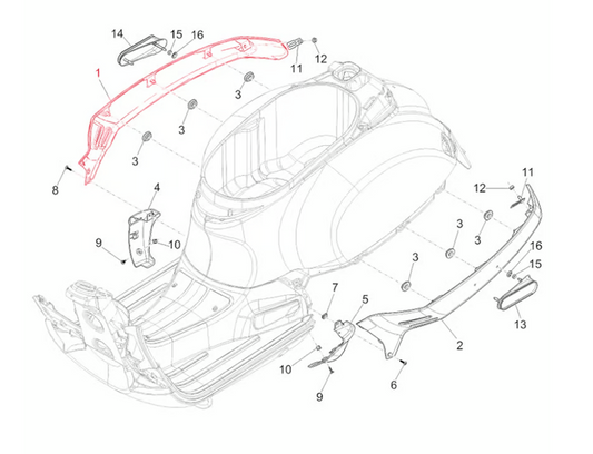 PIAGGIO Oldalidom jobb, Notte 99/C