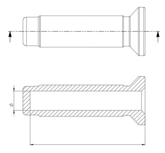 PIAGGIO Markolat jobb Ø 22/24 mm h 120 mm