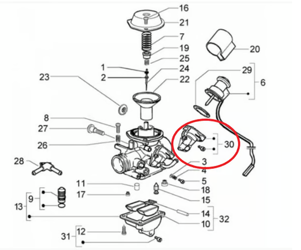 PIAGGIO illesztés PIAGGIO, E-Choke