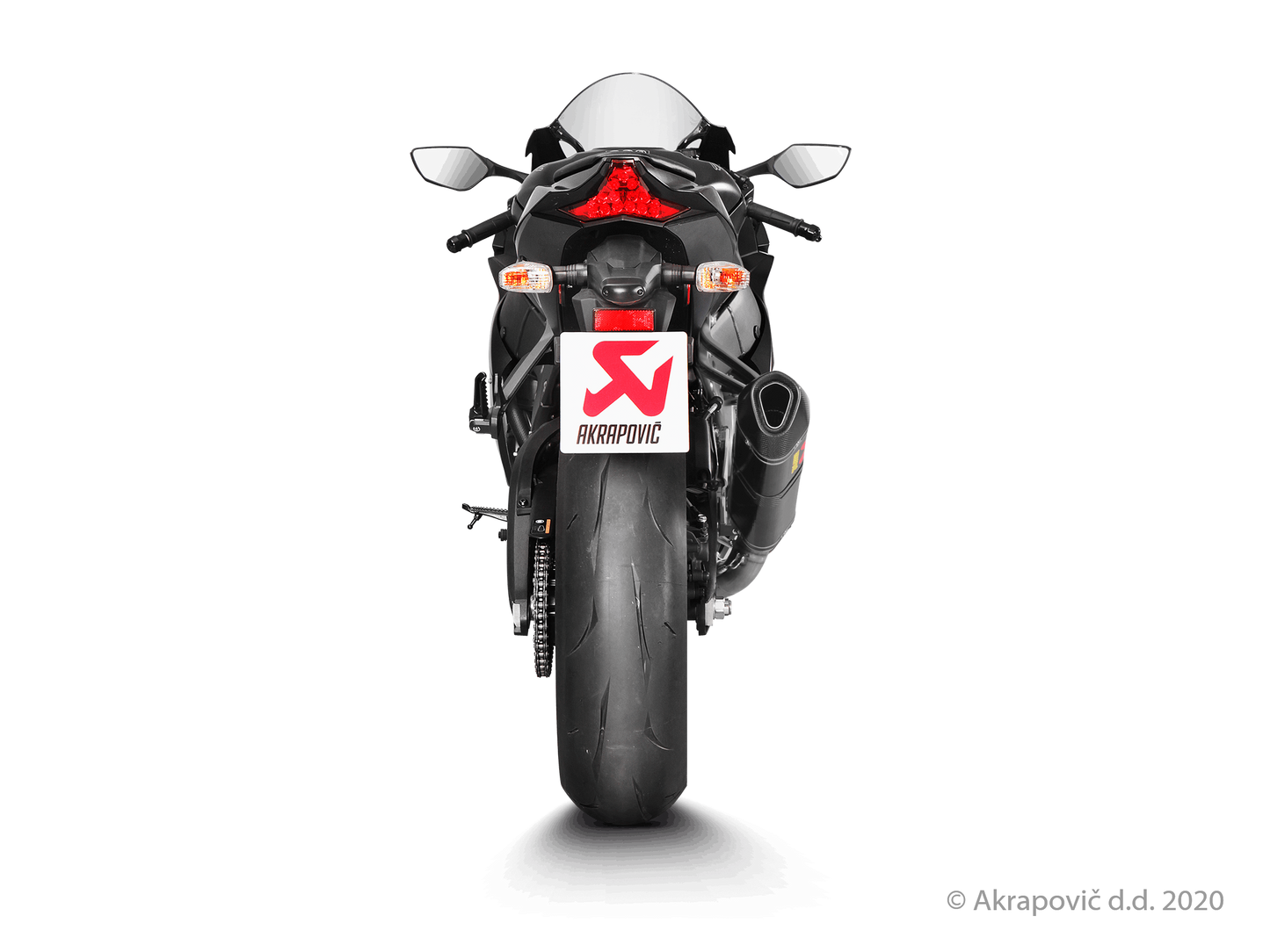 Kawasaki Ninja ZX-10R Muffler bracket with Muffler clamp (Carbon) - (2016/2020)