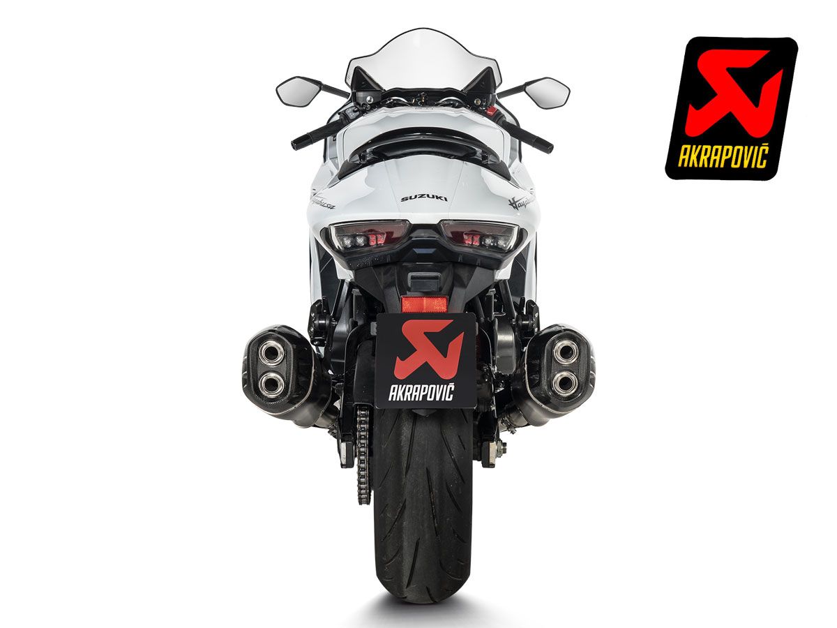 AKRAPOVIC SLIP ON BLACK TITANIUM Trommeln Suzuki GSX 1300 R HAYABUSA 2021-2024