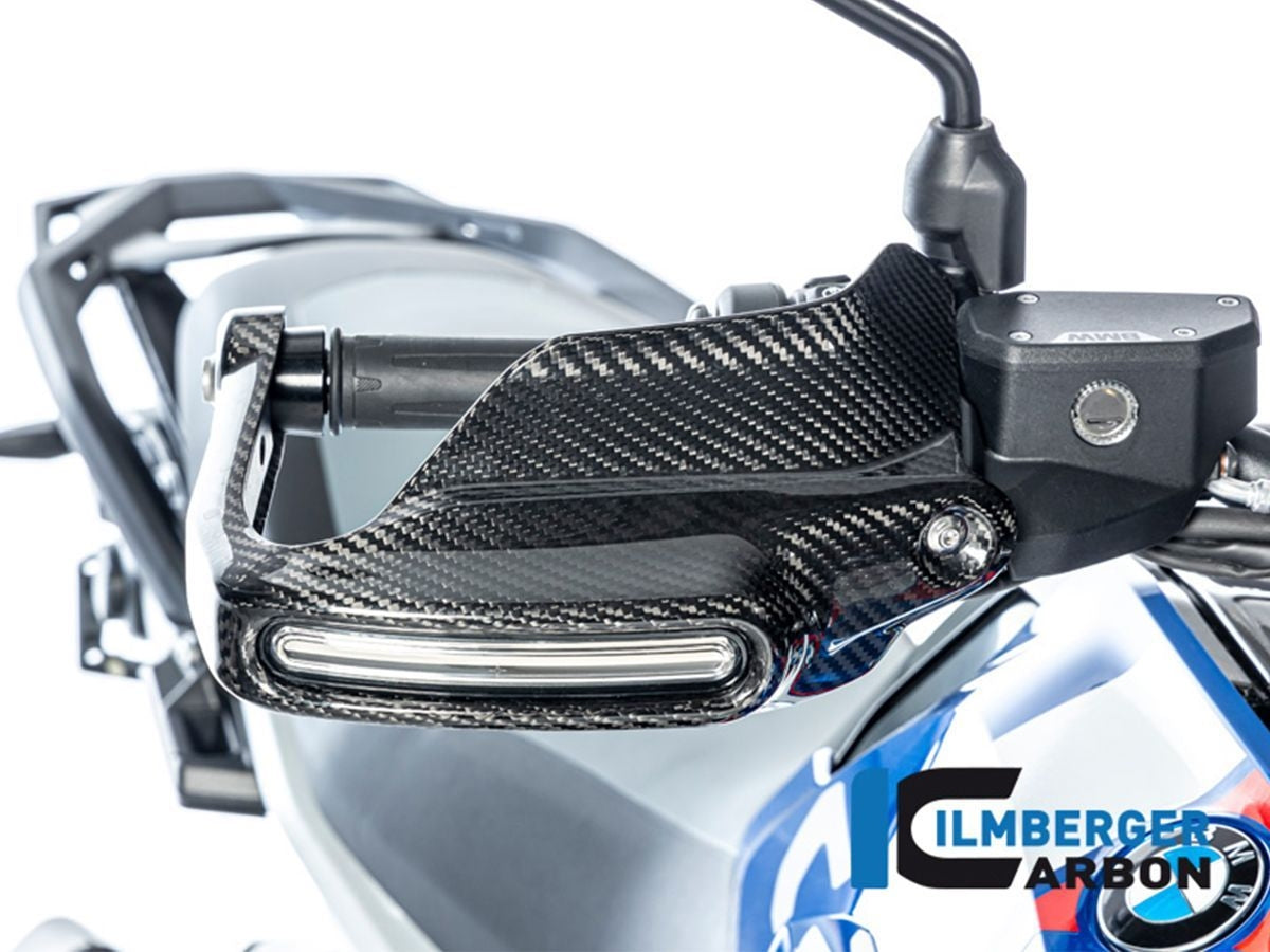 ILMBERGER FÉNYES CARBON magasított JOBB oldali kézvédő irányjelzővel BMW R 1300 GS / ADV 2023-2024