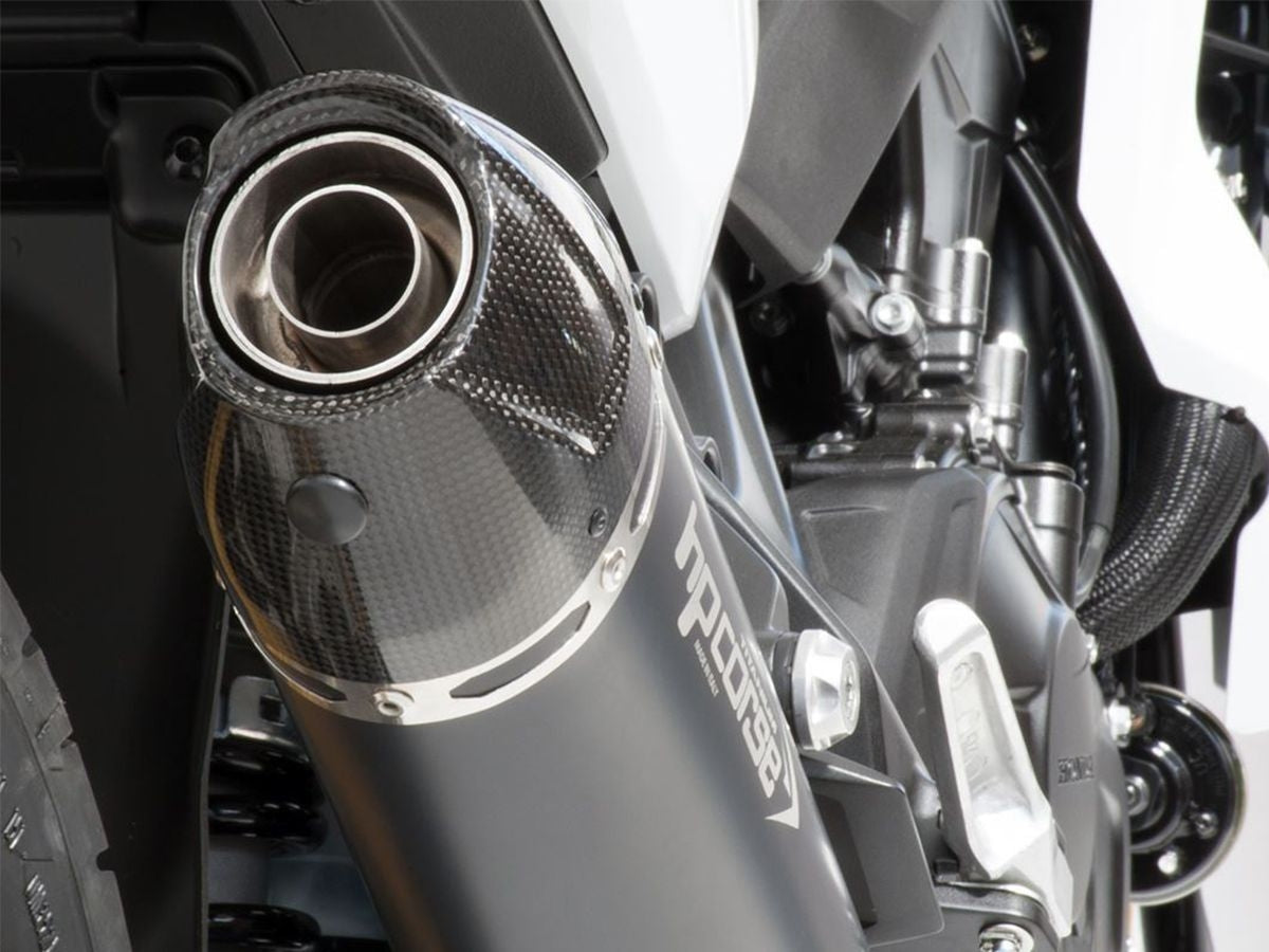 HP CORSE SP-1 CARBON SHORT BLACK EXHAUST SILENCER HONDA TRANSALP XL 750 2023-2024