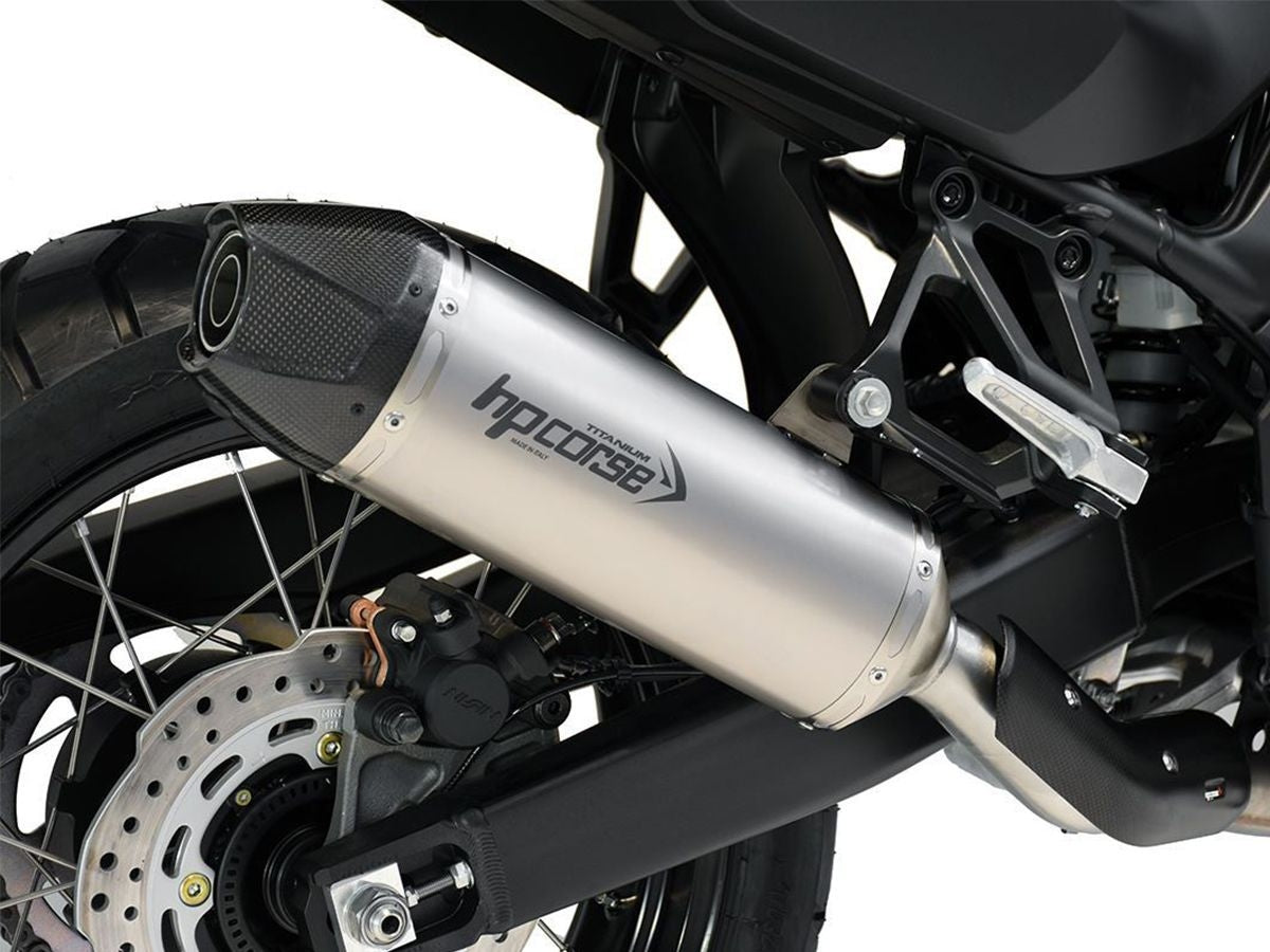 HP CORSE SP-1 CARBON SHORT TITANIUM EXHAUST SILENCER HONDA TRANSALP XL 750 2023-2024