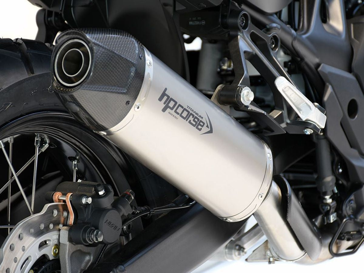 HP CORSE SP-1 CARBON SHORT TITANIUM EXHAUST SILENCER HONDA TRANSALP XL 750 2023-2024