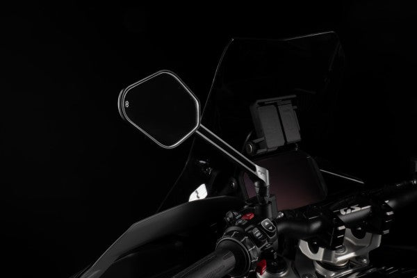 STRATOS tükör bal, matt fekete - Aprilia, NA 850 Mana / GT, RC (2007 - 2016); Aprilia, SL 750 Shiver / GT, RA (2009 -2016); Aprilia, SMV 1200 Dorsoduro, TV (2011 - 2016); Aprilia, SMV 750 Dorsuduro, SM (2007 - 2016); Aprilia, Tuareg 660 XB1 / XC1, (2