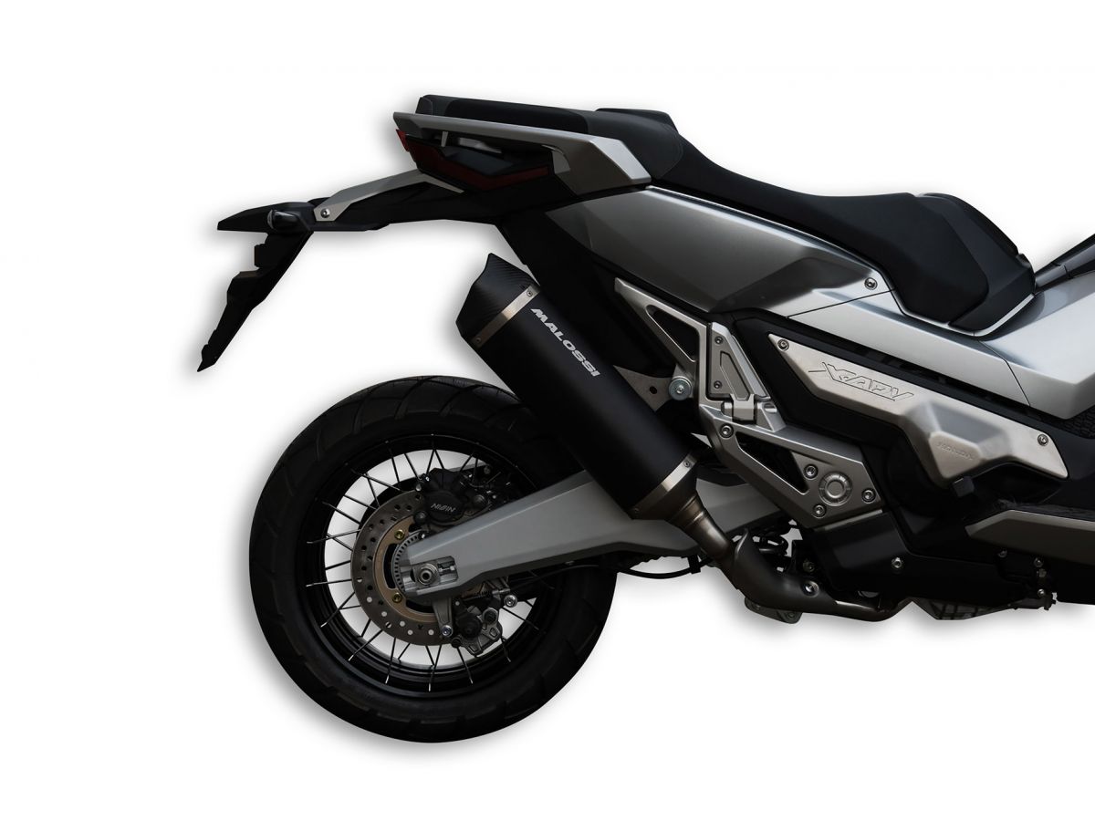 MALOSSI MAXI WILD LION Homologe Auspufftrommel ORIGINAL UND MALOSSI-VERTEILER HONDA X-ADV 750 IE 4T LC EURO 4 2017+