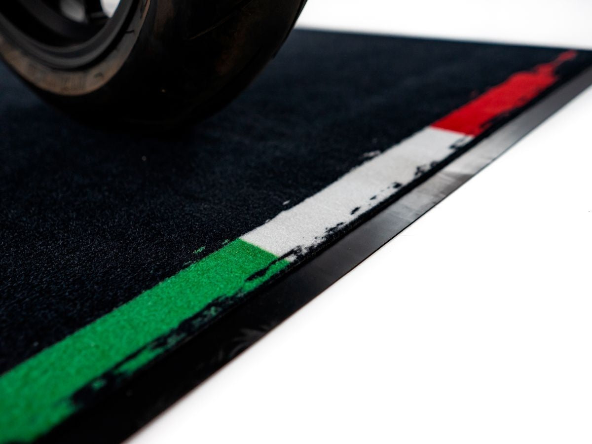 WRS Rectangular motorcycle mat with Italian flag
