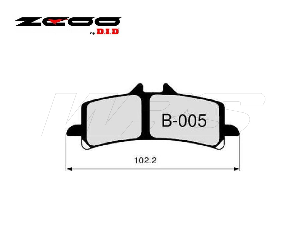 Brake pad set FRONT ZCOO B005EX FOR BREMBO CALIPERS M4