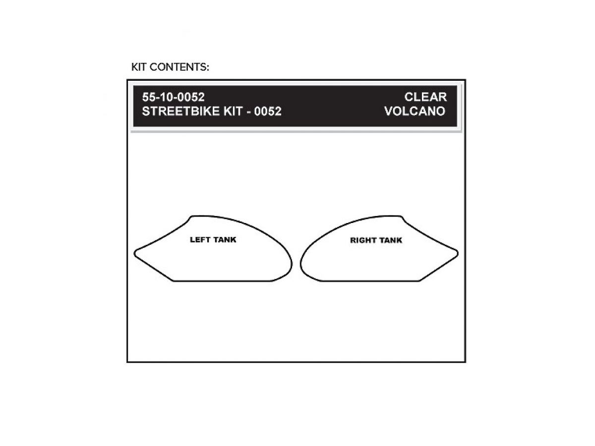 STOMPGRIP TANK ANTI-SLIP STICKERS VOLCANO SUZUKI GSX-R600 2006-07