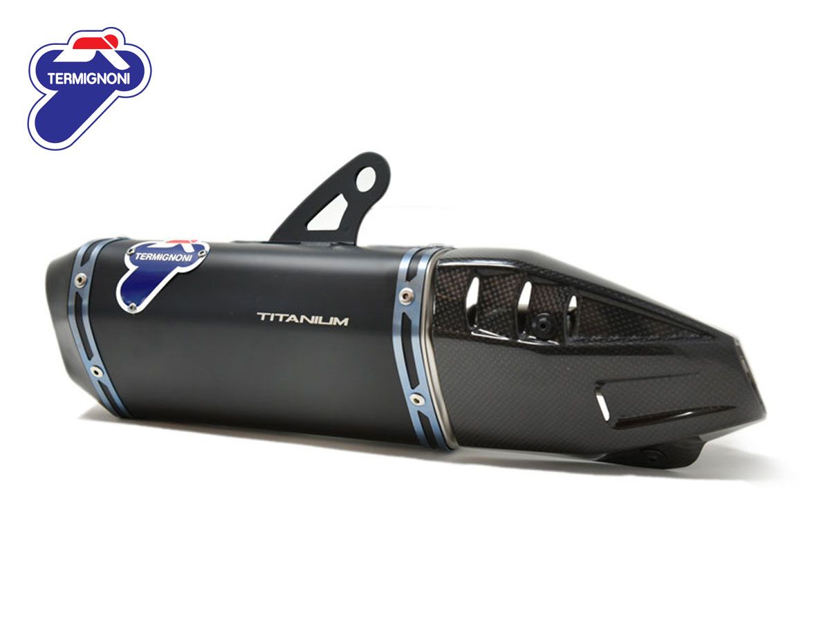 TERMIGNONI KIPUFOGÓ BLACK TITANIUM LOW SLIP ON DUCATI STREETFIGHTER V4 / S 2020-2024