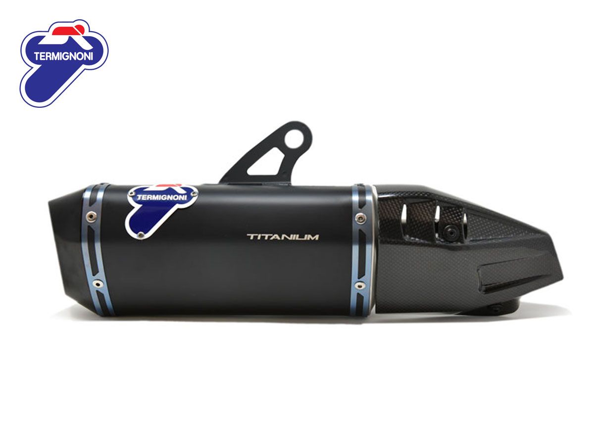 TERMIGNONI KIPUFOGÓ BLACK TITANIUM LOW SLIP ON DUCATI STREETFIGHTER V4 / S 2020-2024
