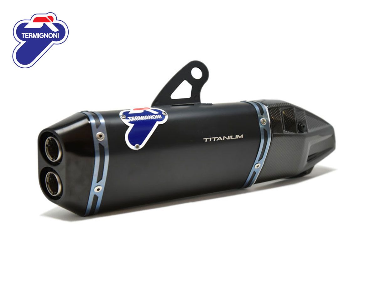 TERMIGNONI KIPUFOGÓ BLACK TITANIUM LOW SLIP ON DUCATI STREETFIGHTER V4 / S 2020-2024
