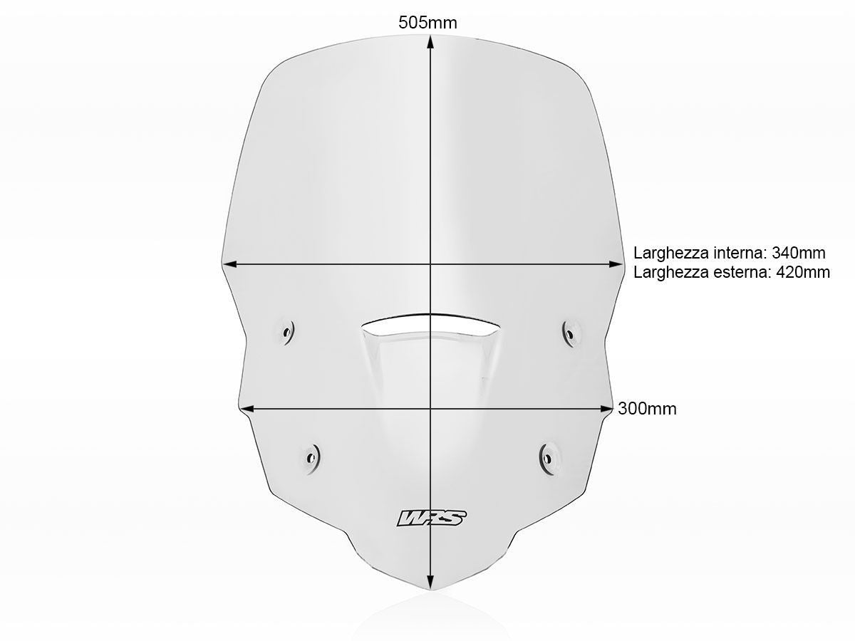 Plexiglas CAPONORD TRANSPARENT WRS HONDA XL 750 TRANSALP 2023-2024