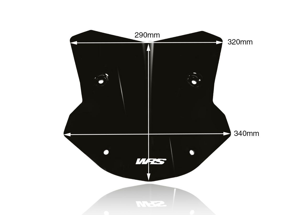 Sports plexiglass WRS GLOSSY BLACK WINDSCREEN BMW M 1000 XR 2023-2024