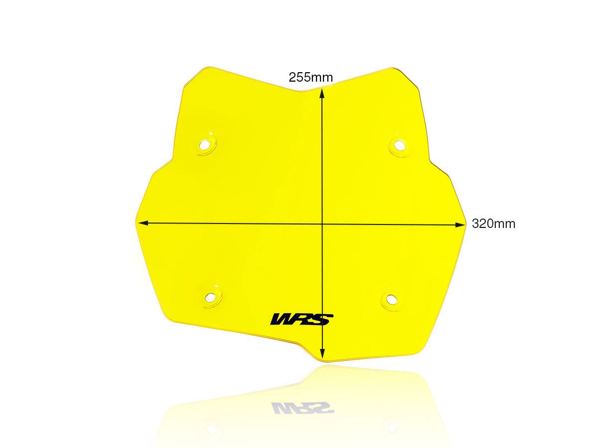 Gelbes Plexiglas-Set WRS STANDARD + RAHMEN BMW F 750 GS 2018-2023