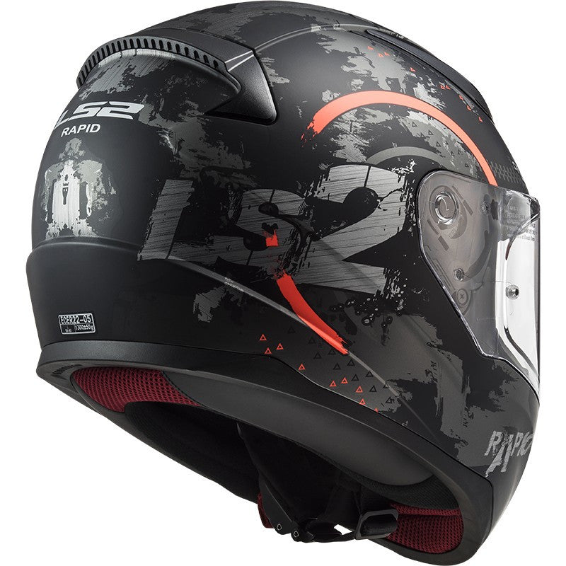 LS2 FF353 RAPID CIRCLE TITANIUM FLUO ORANGE