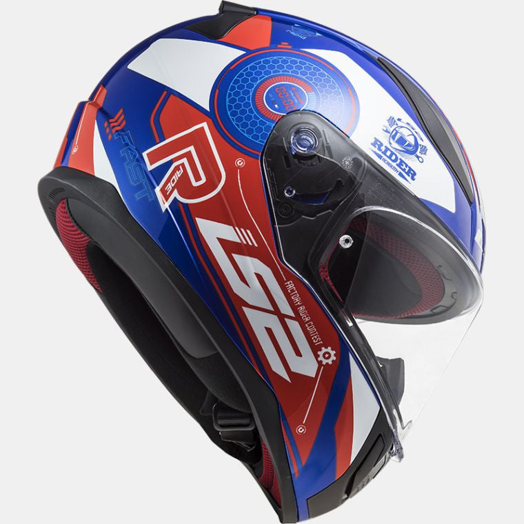 LS2 FF353 RAPID STRATUS GLOSS BLUE RED WHITE