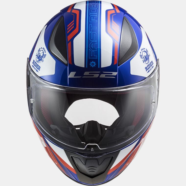 LS2 FF353 RAPID STRATUS GLOSS BLUE RED WHITE