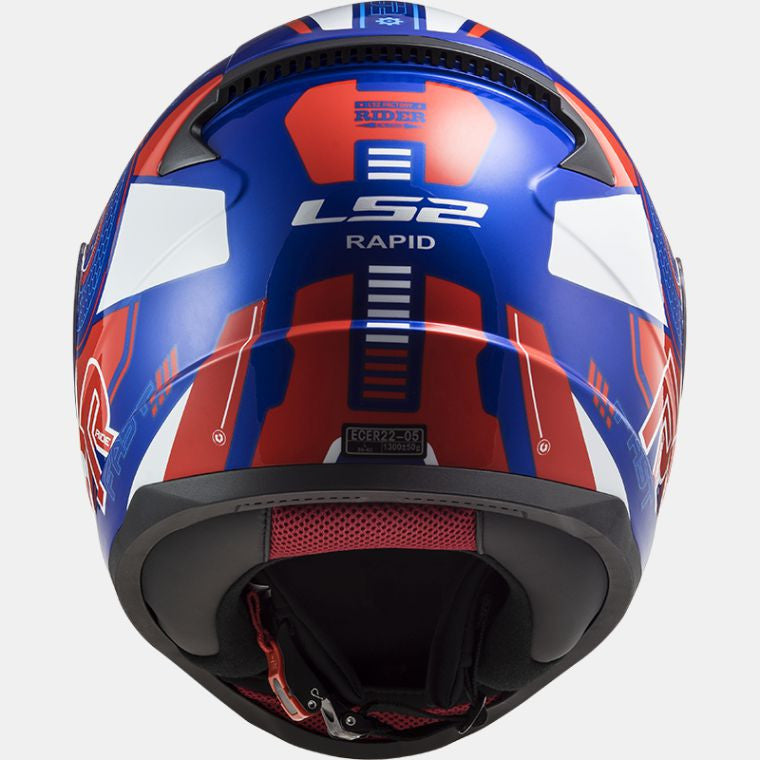 LS2 FF353 RAPID STRATUS GLOSS BLUE RED WHITE