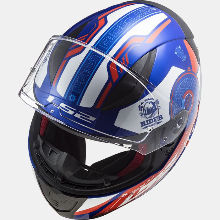 LS2 FF353 RAPID STRATUS GLOSS BLUE RED WHITE