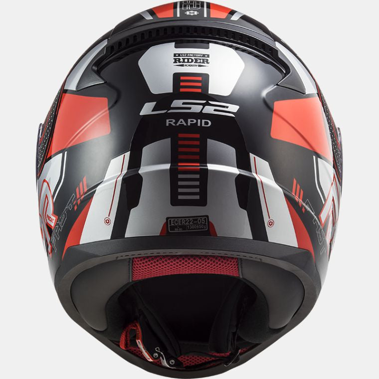 LS2 FF353 RAPID STRATUS GLOSS BLACK RED SILVER