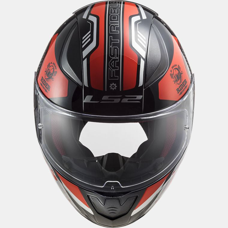 LS2 FF353 RAPID STRATUS GLOSS BLACK RED SILVER