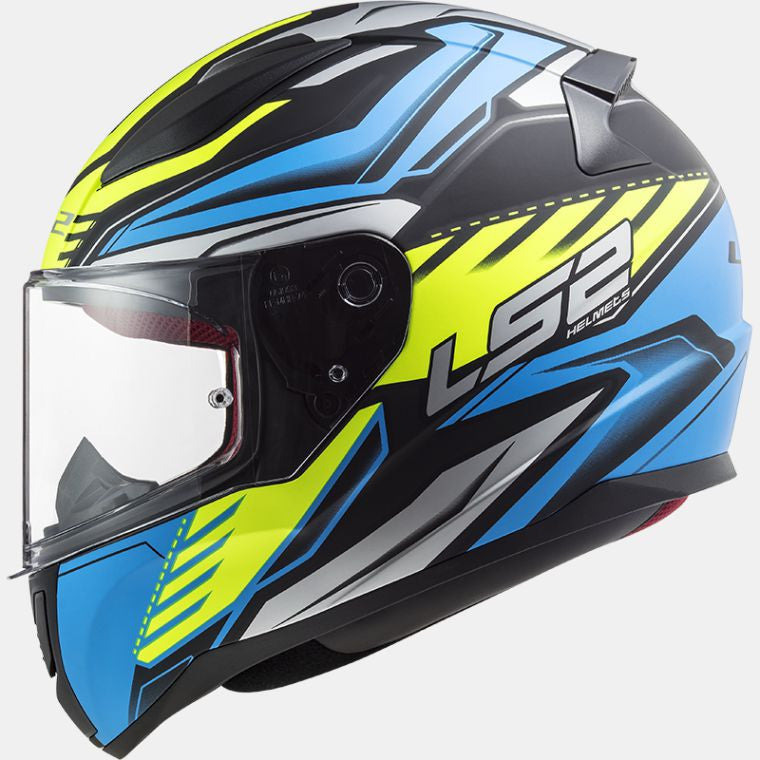 LS2 FF353 RAPID GALE MATT BLACK BLUE YELLOW