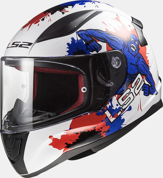 LS2 FF353 RAPID MINI MONSTER WHITE BLUE