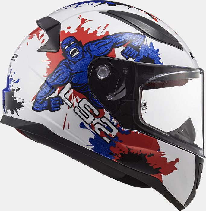 LS2 FF353 RAPID MINI MONSTER WHITE BLUE