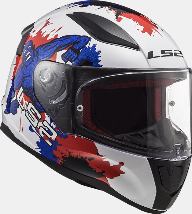 LS2 FF353 RAPID MINI MONSTER WHITE BLUE
