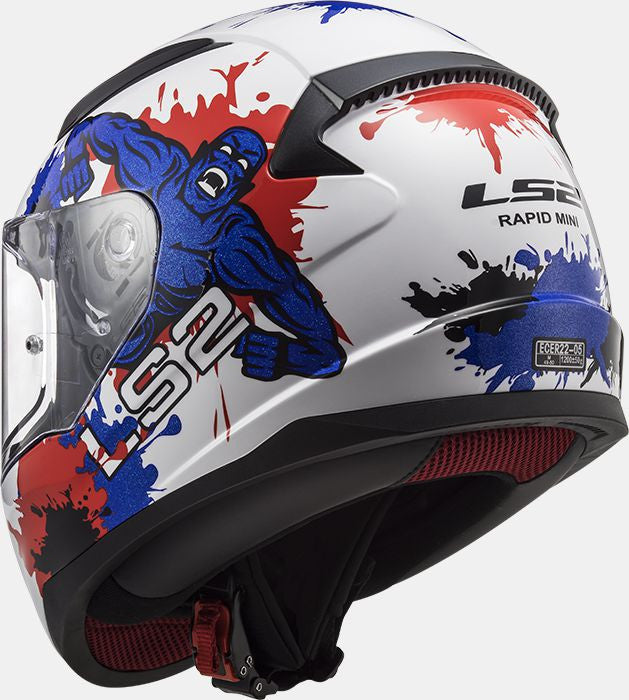 LS2 FF353 RAPID MINI MONSTER WHITE BLUE