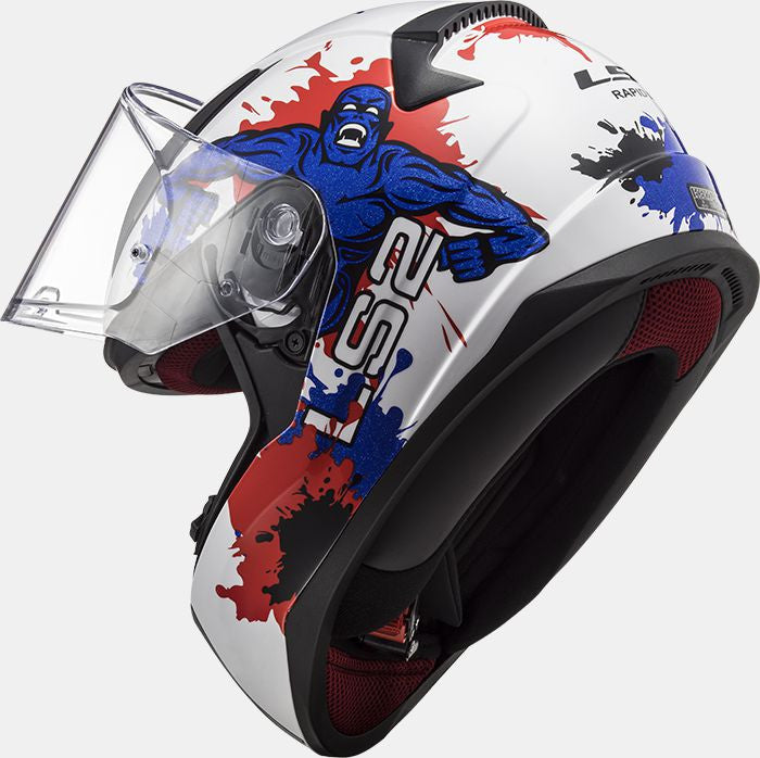 LS2 FF353 RAPID MINI MONSTER WHITE BLUE