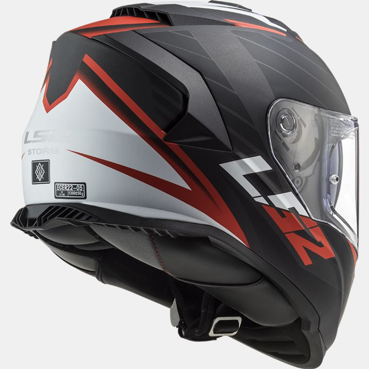 LS2, FF800 STORM NERVE MATT BLACK RED