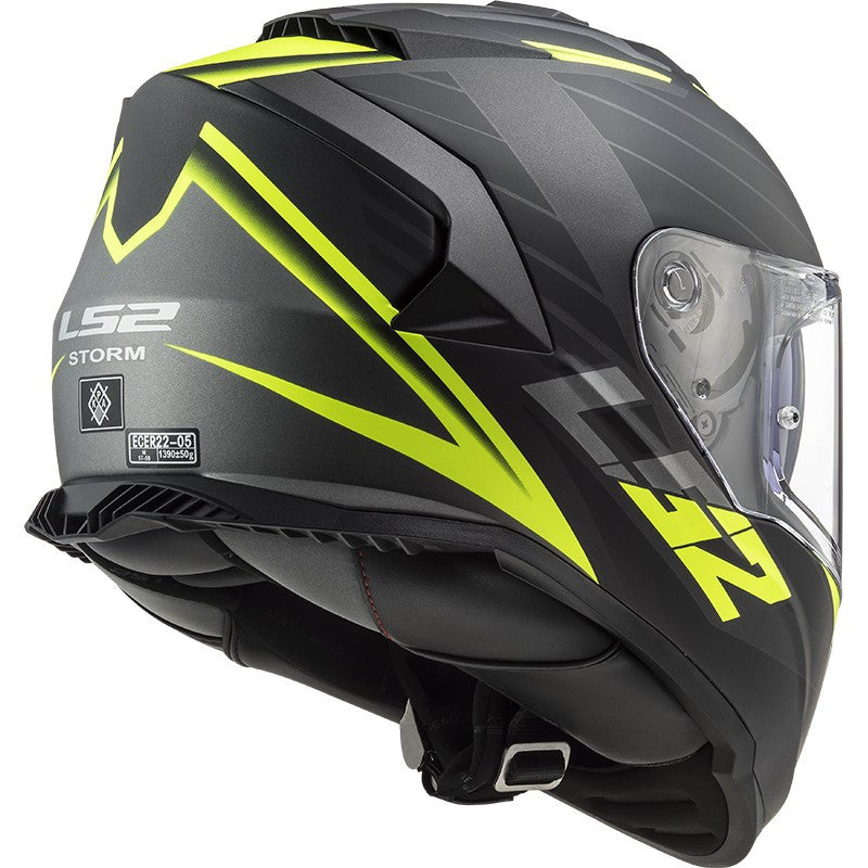 LS2, FF800 STORM NERVE MATT BLACK H-V YELLOW