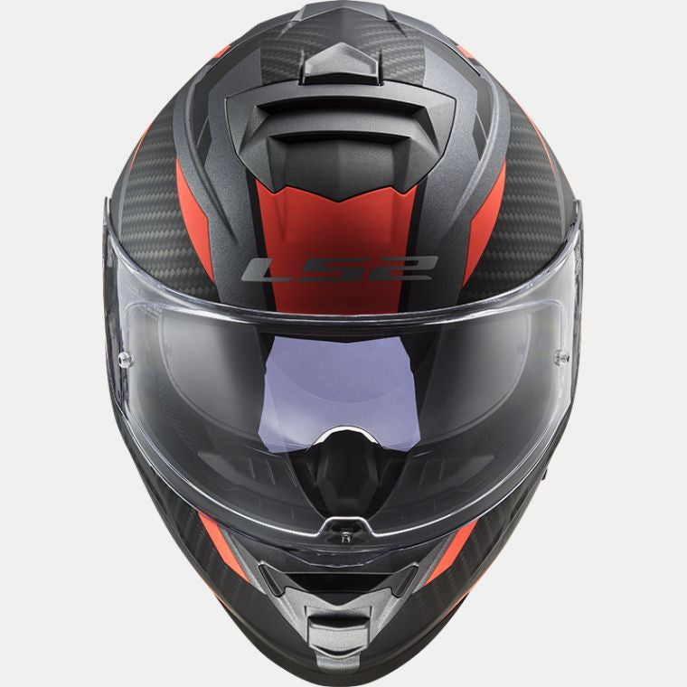 LS2, FF800 STORM RACER MATT TITANIUM FLUO ORANGE