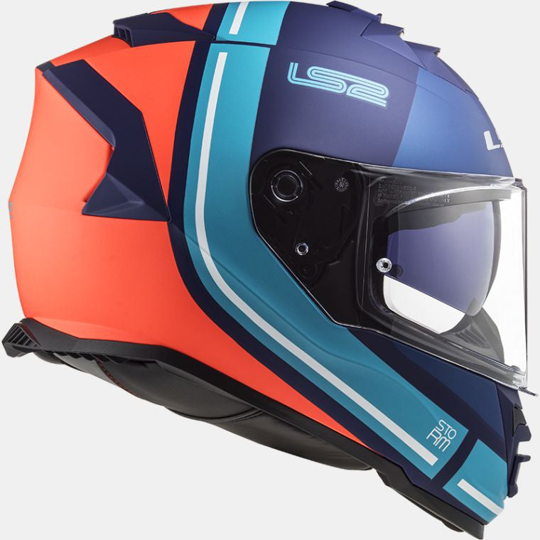 LS2, FF800 STORM SLANT MATT BLUE FL.ORANGE