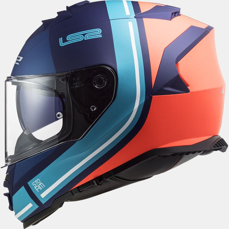 LS2, FF800 STORM SLANT MATT BLUE FL.ORANGE