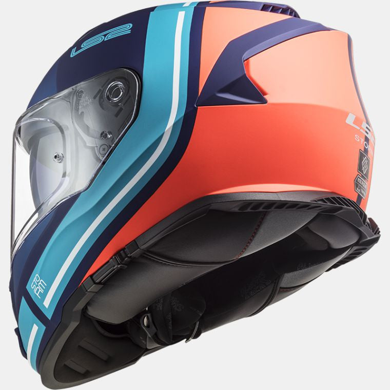 LS2, FF800 STORM SLANT MATT BLUE FL.ORANGE