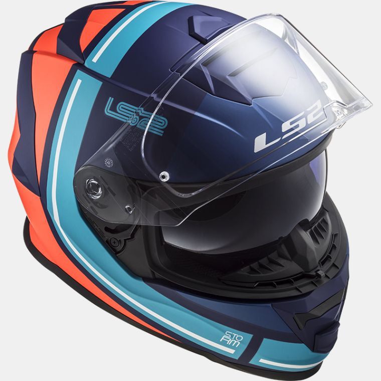 LS2, FF800 STORM SLANT MATT BLUE FL.ORANGE