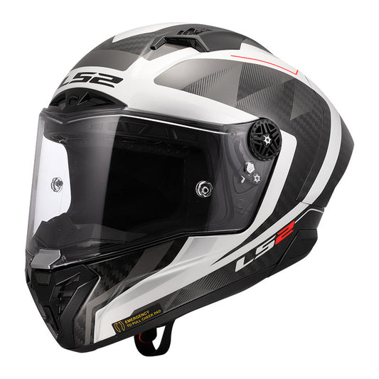 LS2 FF805 THUNDER GP AERO RAUTE WHITE GREY