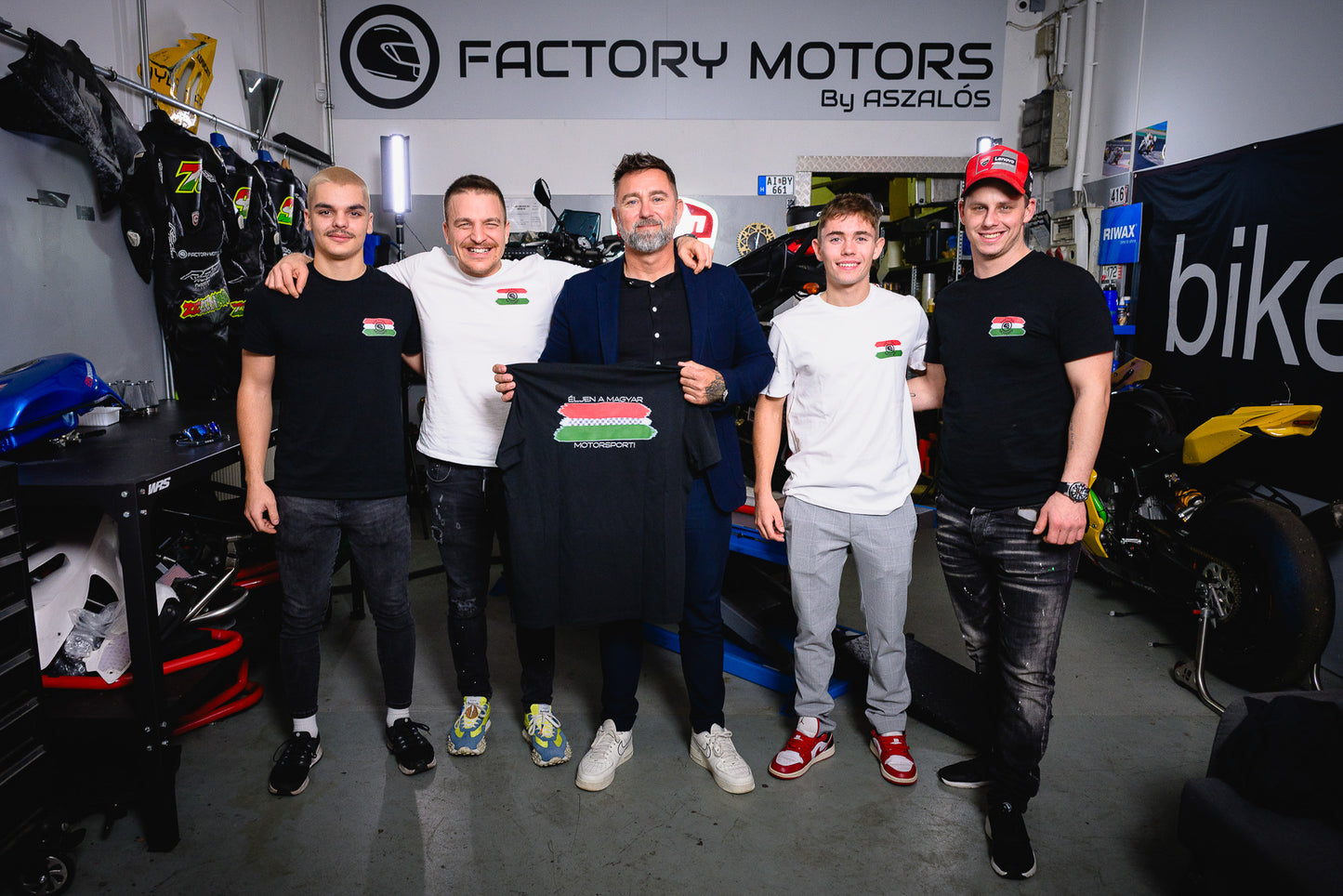 Factory Motors - "Éljen a magyar motorsport!" póló (fehér)