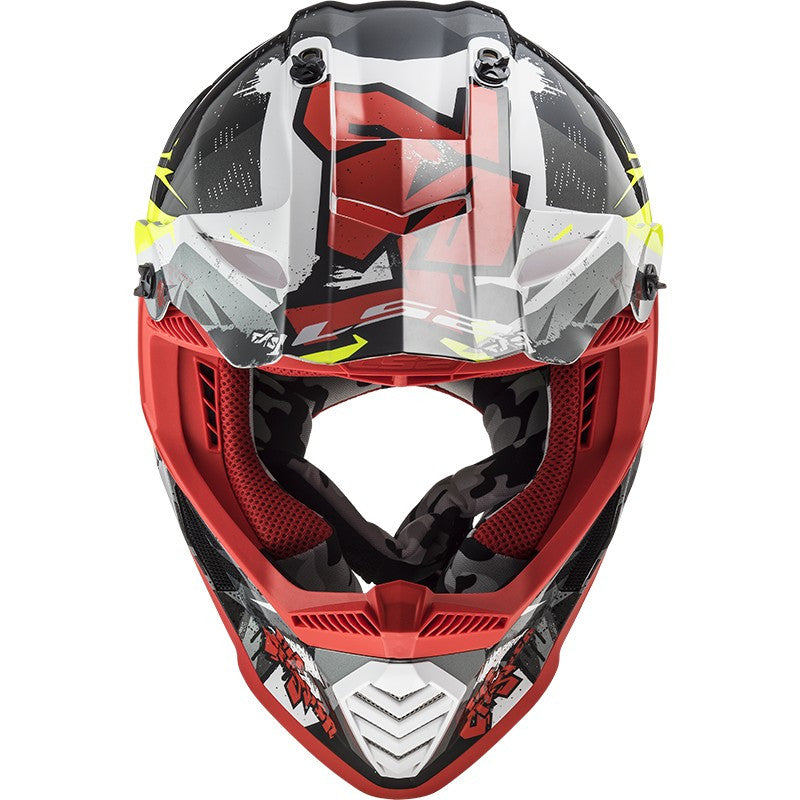 LS2, MX437 FAST EVO CRUSHER BLACK RED