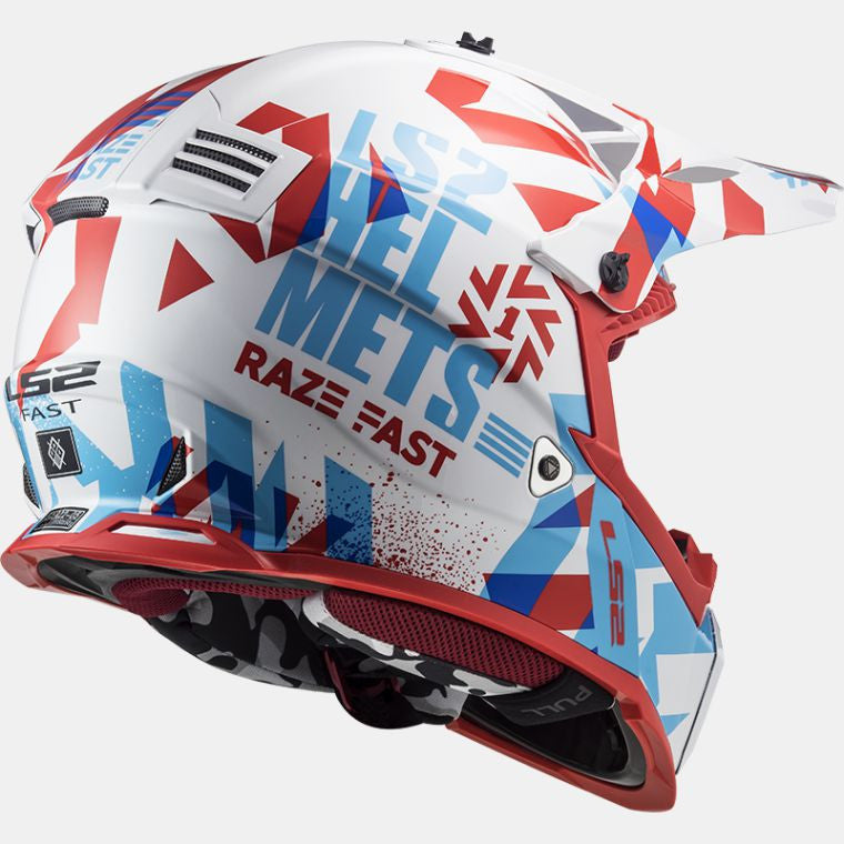 LS2, MX437 FAST EVO MINI FUNKY RED WHITE